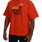 Elegant Crew Neck Orange Tee