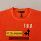 Elegant Crew Neck Orange Tee