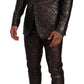 Exquisite Purple Brocade Three Piece Suit