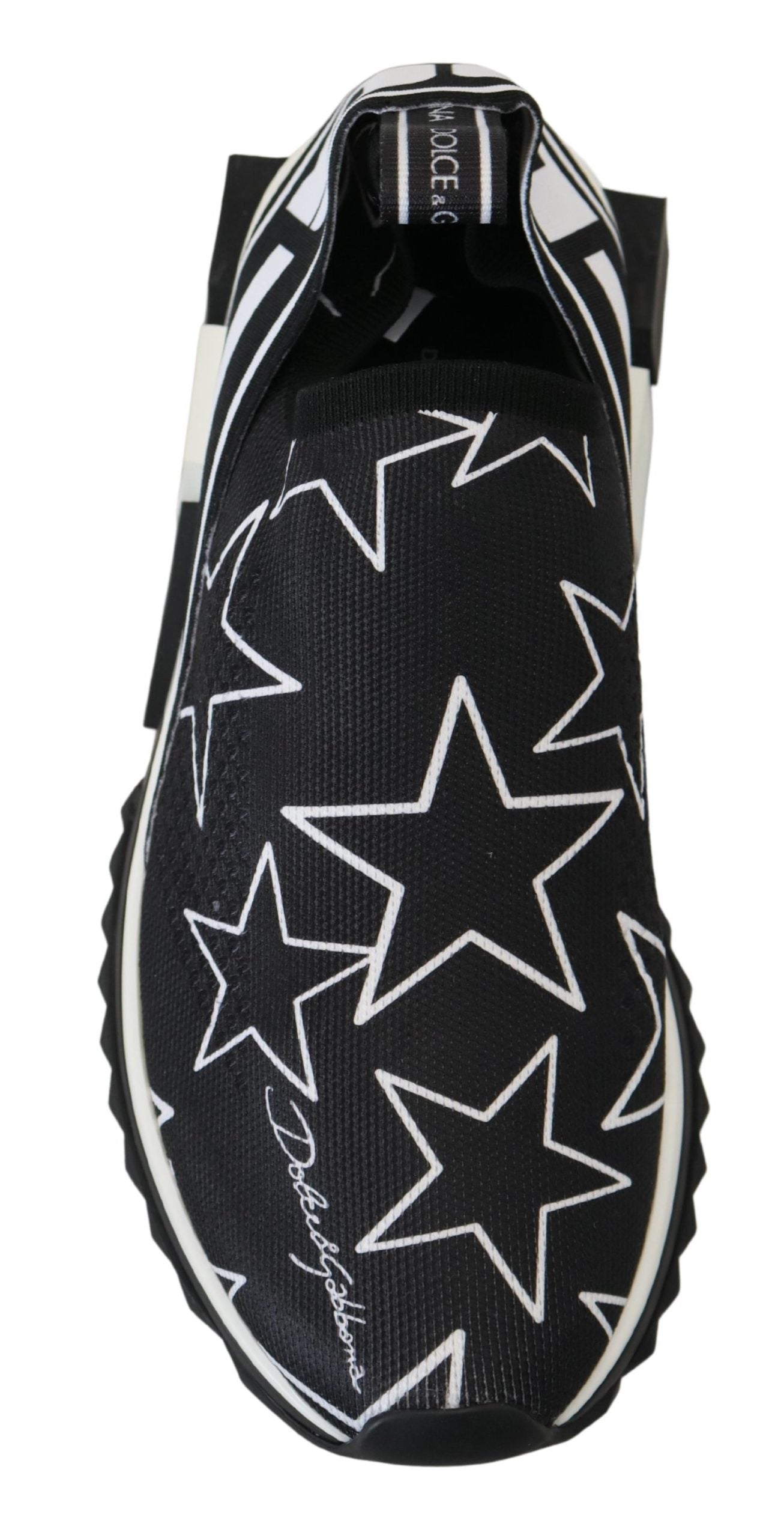 Star-Studded Sorrento Sneakers in White & Black