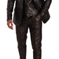 Exquisite Purple Brocade Three Piece Suit