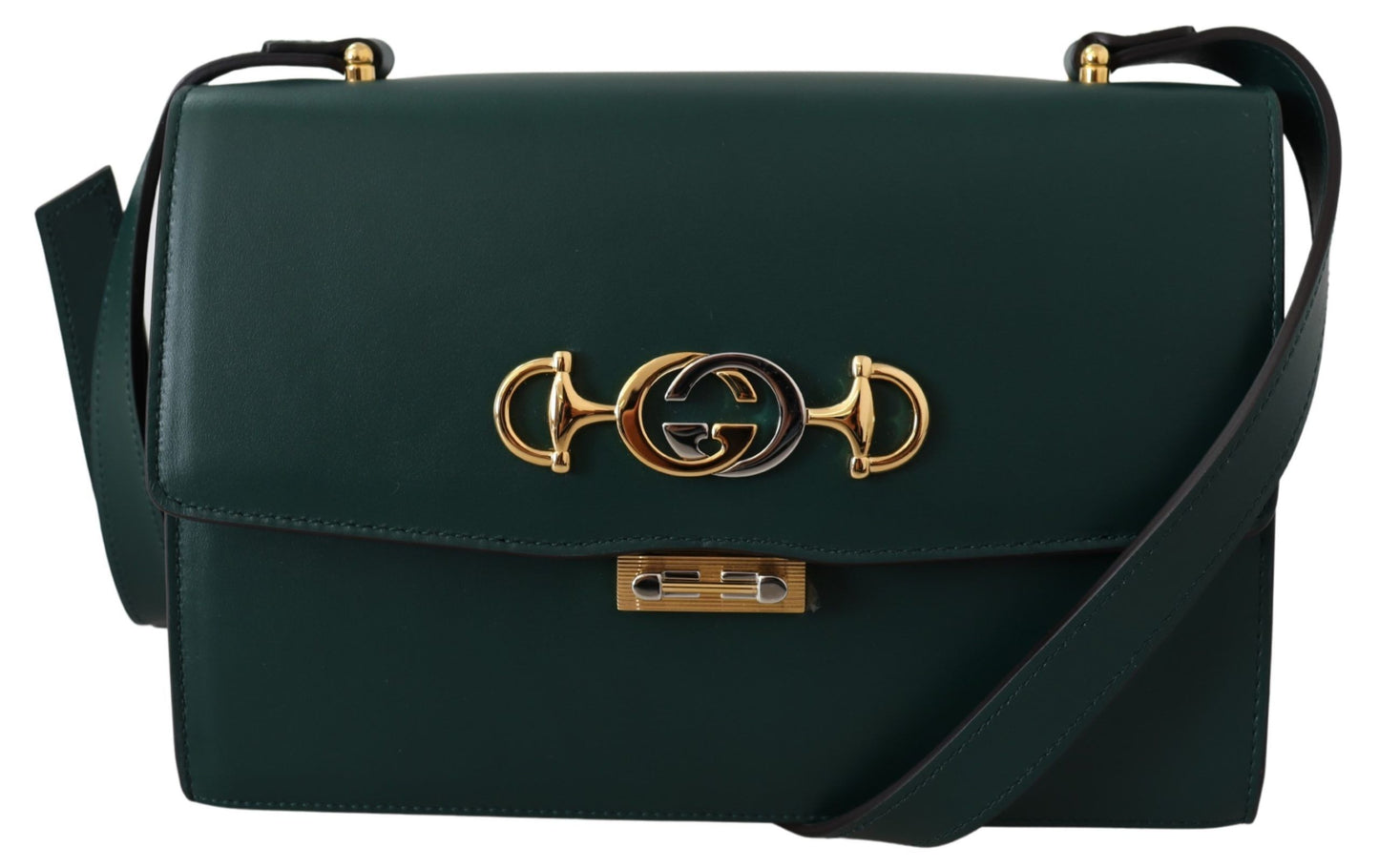 Elegant Green Leather Shoulder Bag