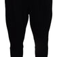 Black Solid Men Tapered Pants