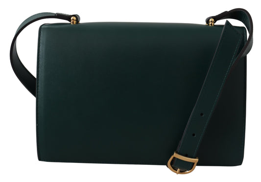 Elegant Green Leather Shoulder Bag