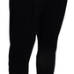 Black Solid Men Tapered Pants
