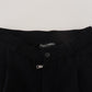 Black Solid Men Tapered Pants