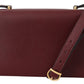 Elegant Dark Red Leather Shoulder Bag
