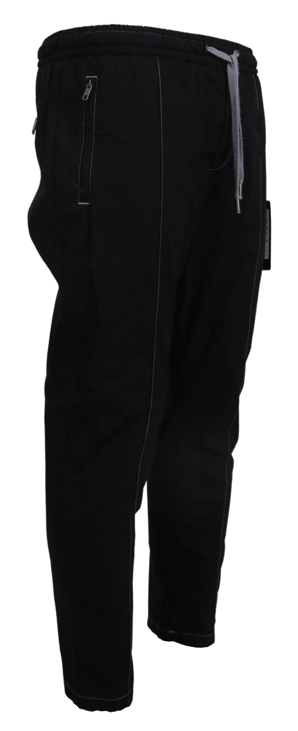 Elegant Tapered Black Trousers for Men