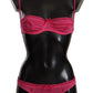 Chic Dark Pink Lace Cotton Lingerie Set