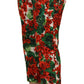 Chic Cropped Mid Waist Pants - Multicolor