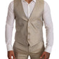 Elegant Gold Silk Three-Piece Martini Suit
