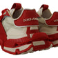 Red Beige Designer Leather Sneakers