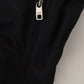 Elegant Black Cotton Hooded Sweater