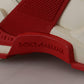 Red Beige Designer Leather Sneakers