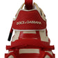 Red Beige Designer Leather Sneakers