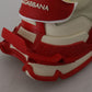 Red Beige Designer Leather Sneakers