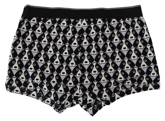 Elegant Black Cotton Blend Boxer Shorts