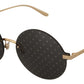 Elegant Gold Frame Grey Lens Sunglasses