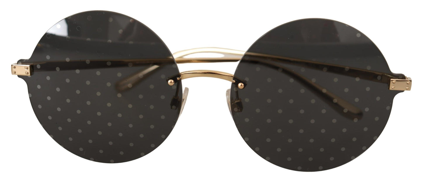 Elegant Gold Frame Grey Lens Sunglasses