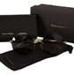 Elegant Gold Frame Grey Lens Sunglasses