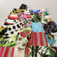 Exquisite Multicolor High Waist Silk Pants