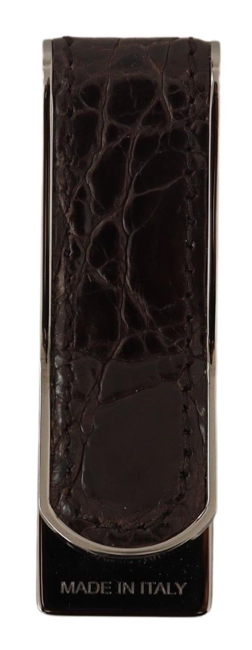 Elegant Caiman Leather Money Clip