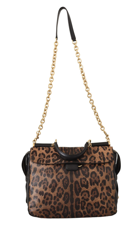 Elegant Leopard Sicily Shoulder Bag