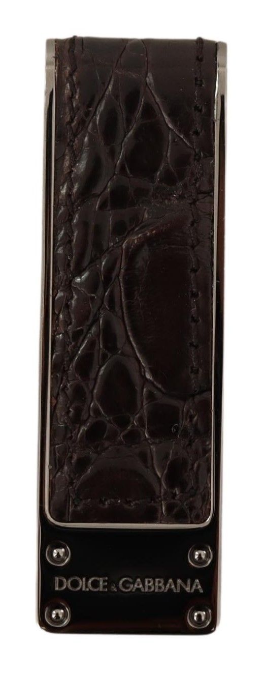 Elegant Caiman Leather Money Clip