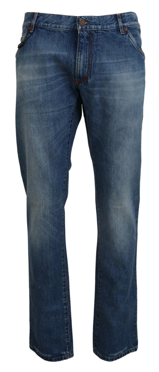 Chic Straight Fit Designer Denim Jeans