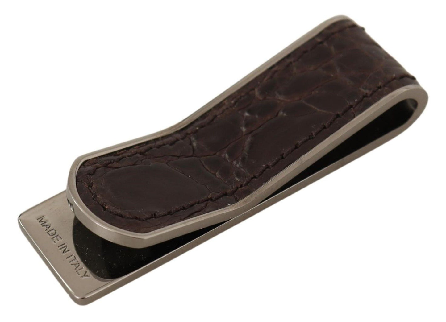 Elegant Caiman Leather Money Clip