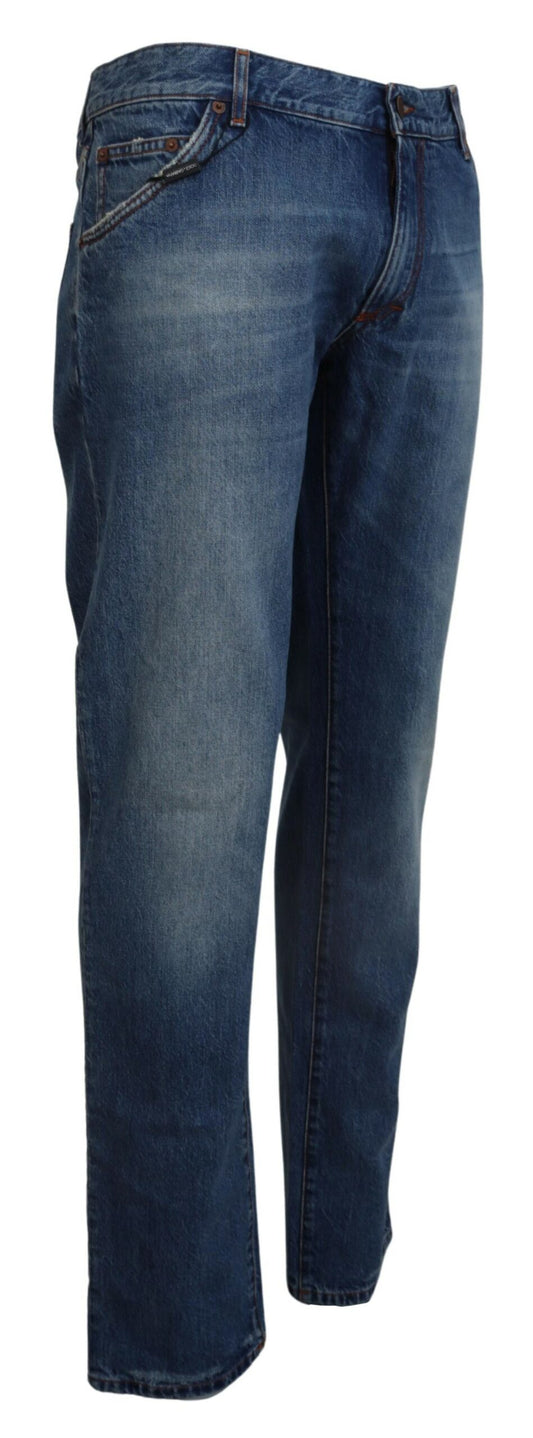 Chic Straight Fit Designer Denim Jeans