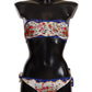 Elegant Floral Bandeau Bikini Set