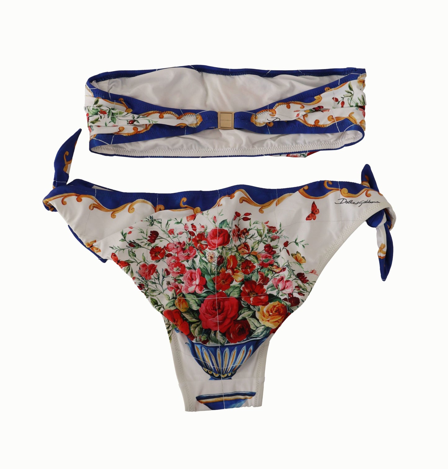 Elegant Floral Bandeau Bikini Set