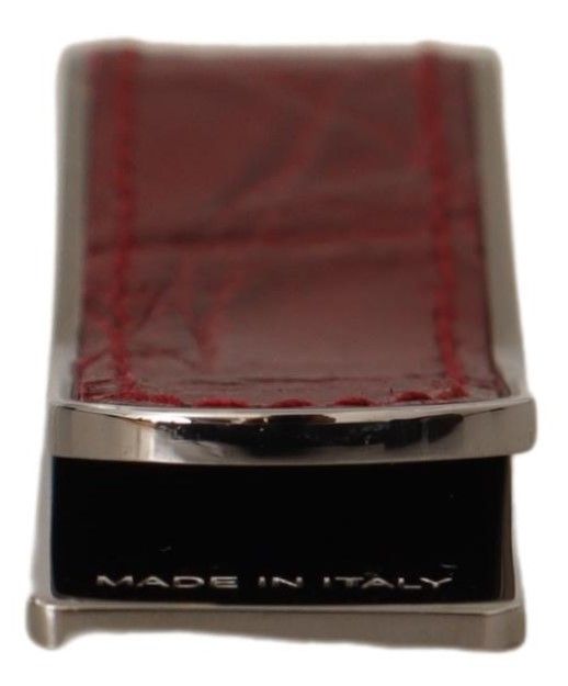 Exquisite Red Leather Money Clip