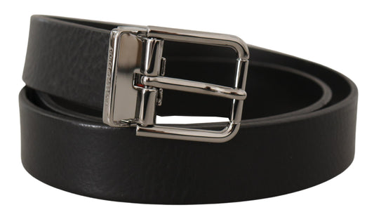 Elegant Black Leather Belt