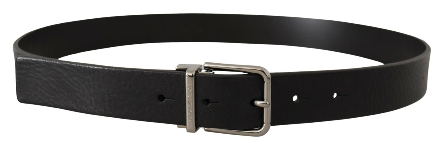 Elegant Black Leather Belt