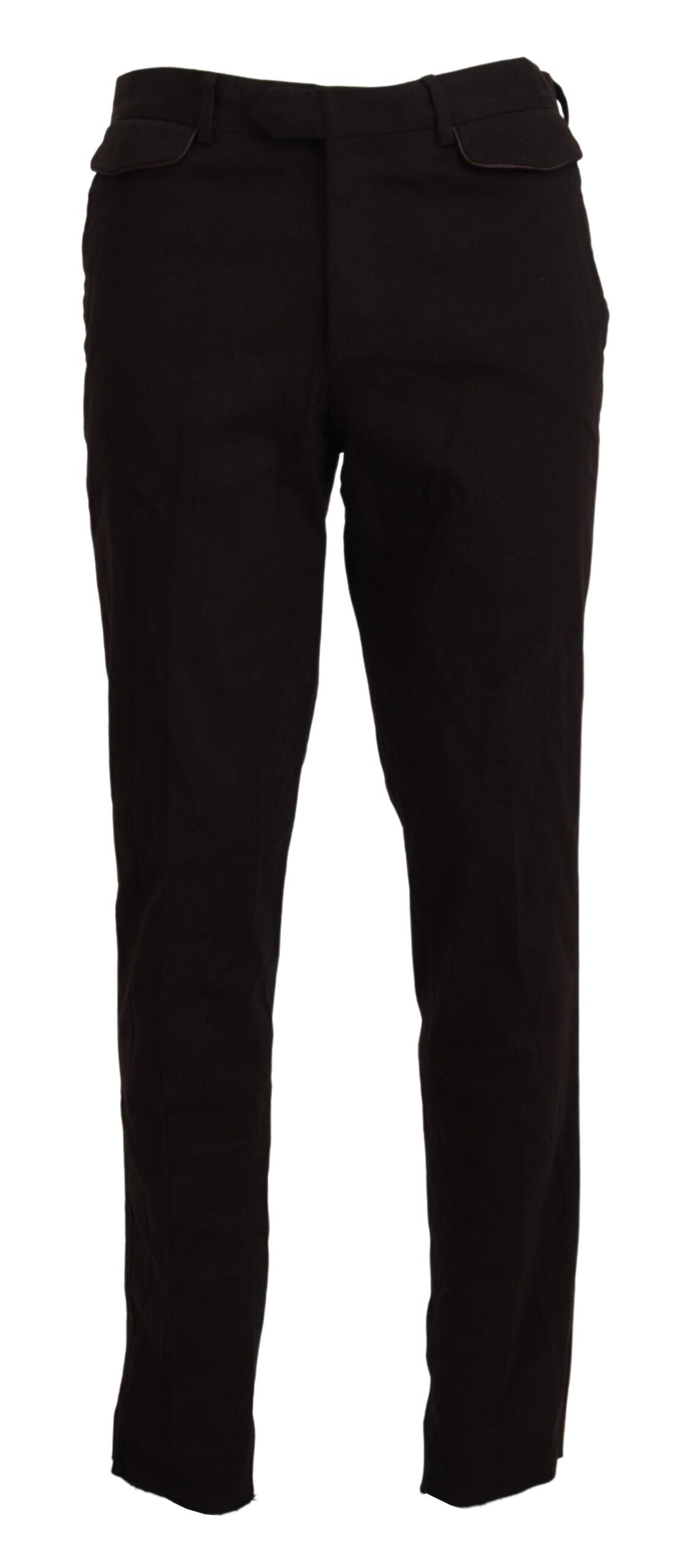 Elegant Brown Cotton Trousers