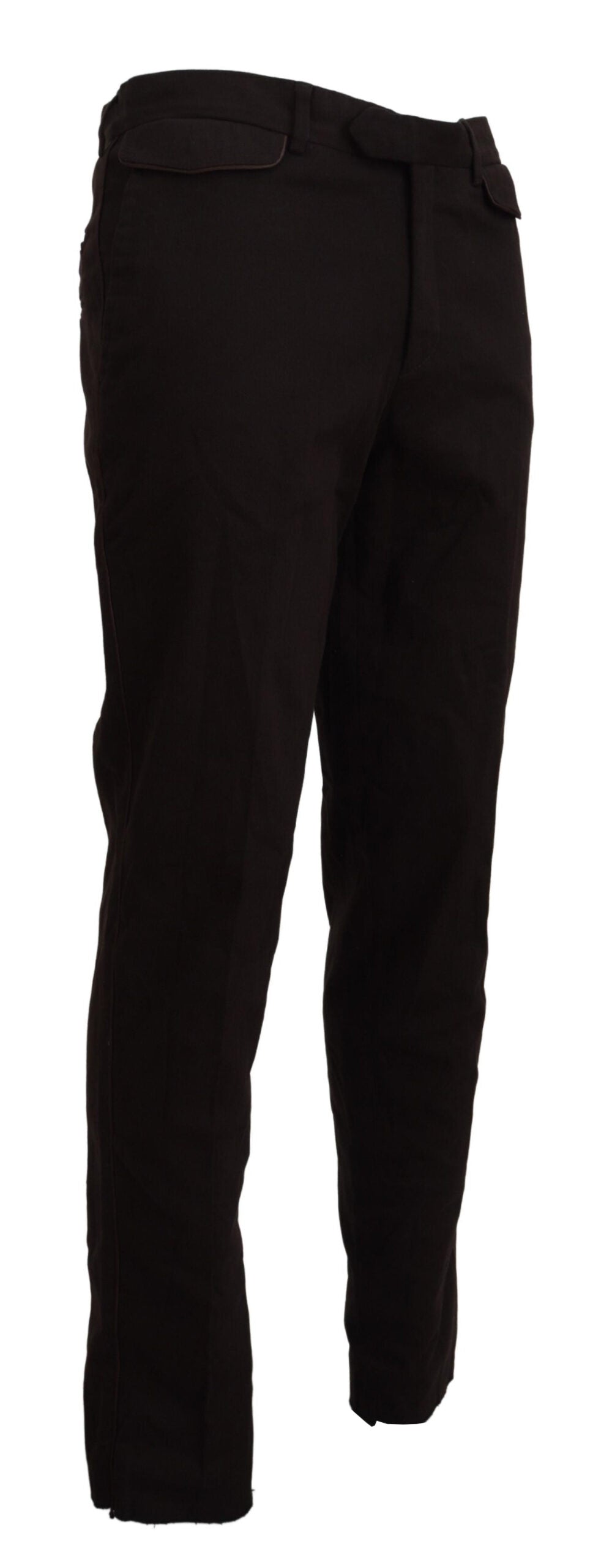 Elegant Brown Cotton Trousers