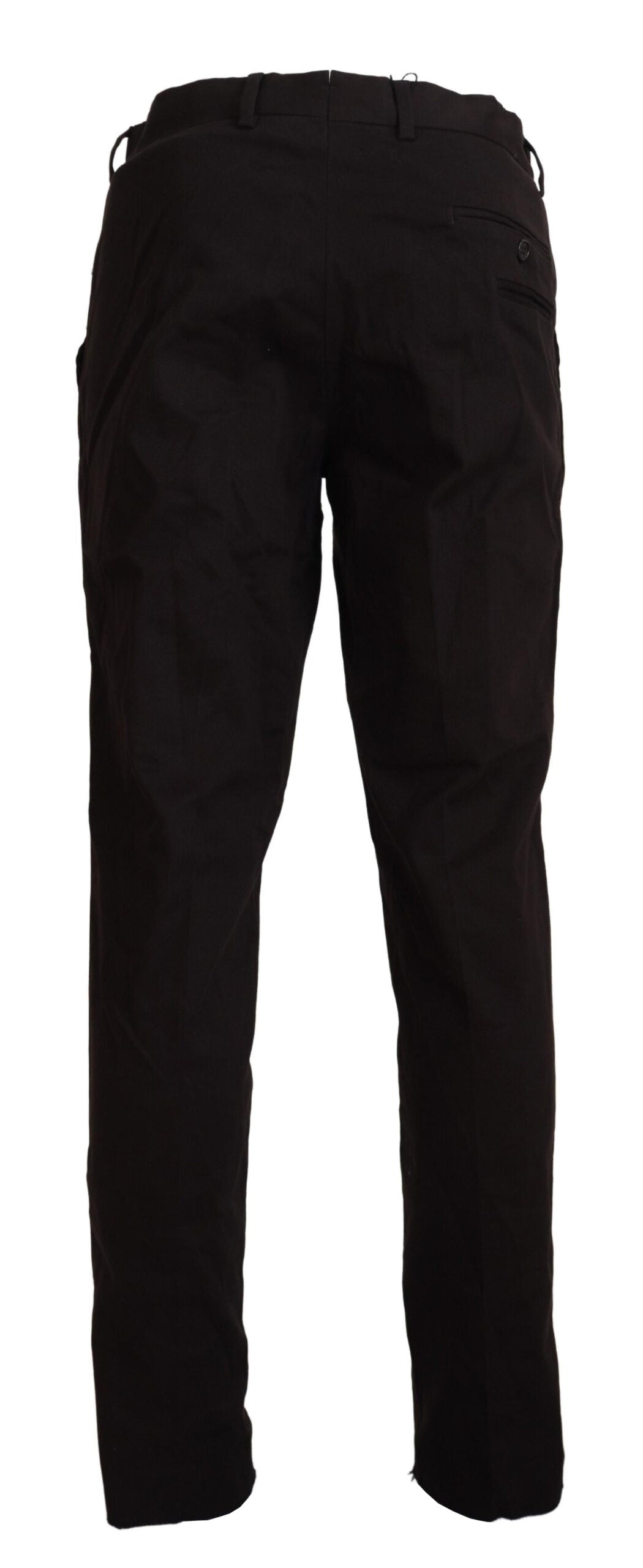 Elegant Brown Cotton Trousers