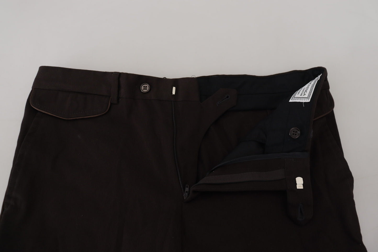 Elegant Brown Cotton Trousers