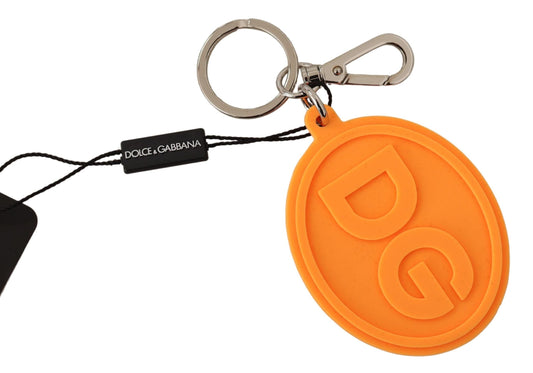 Chic Orange Keychain with Engraved Logo Details