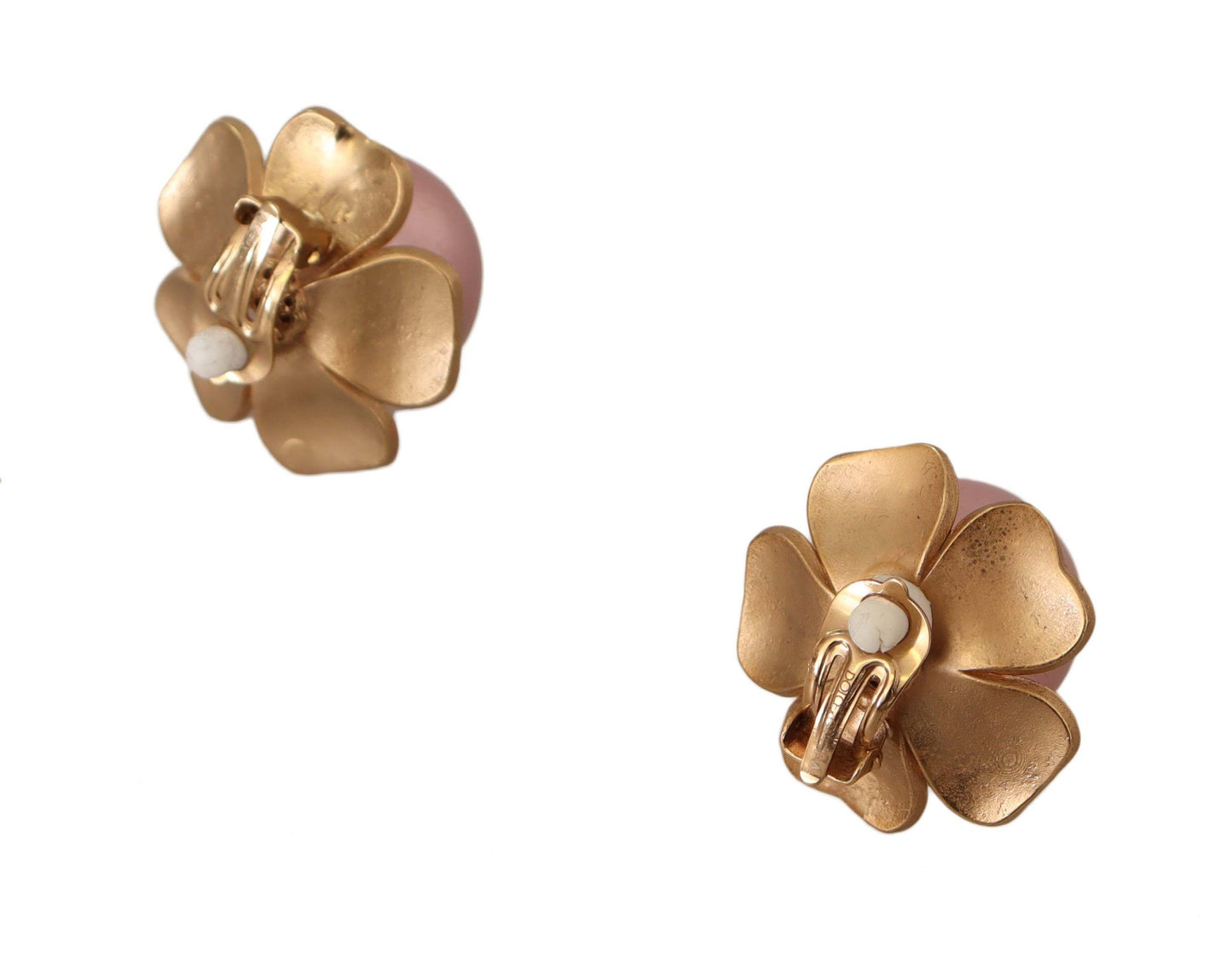 Glamorous Floral Crystal Clip-On Earrings