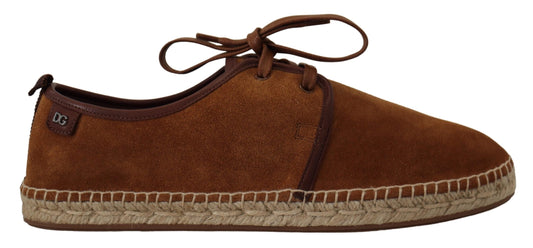 Elegant Brown Leather Casual Sneakers