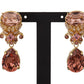 Elegant Baroque Crystal Drop Earrings