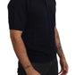 Elegant Blue Cotton Polo Tee