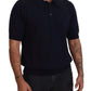 Elegant Blue Cotton Polo Tee