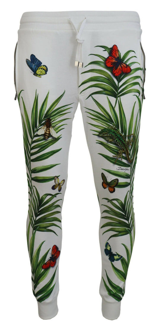 Botanical Print Cotton Joggers