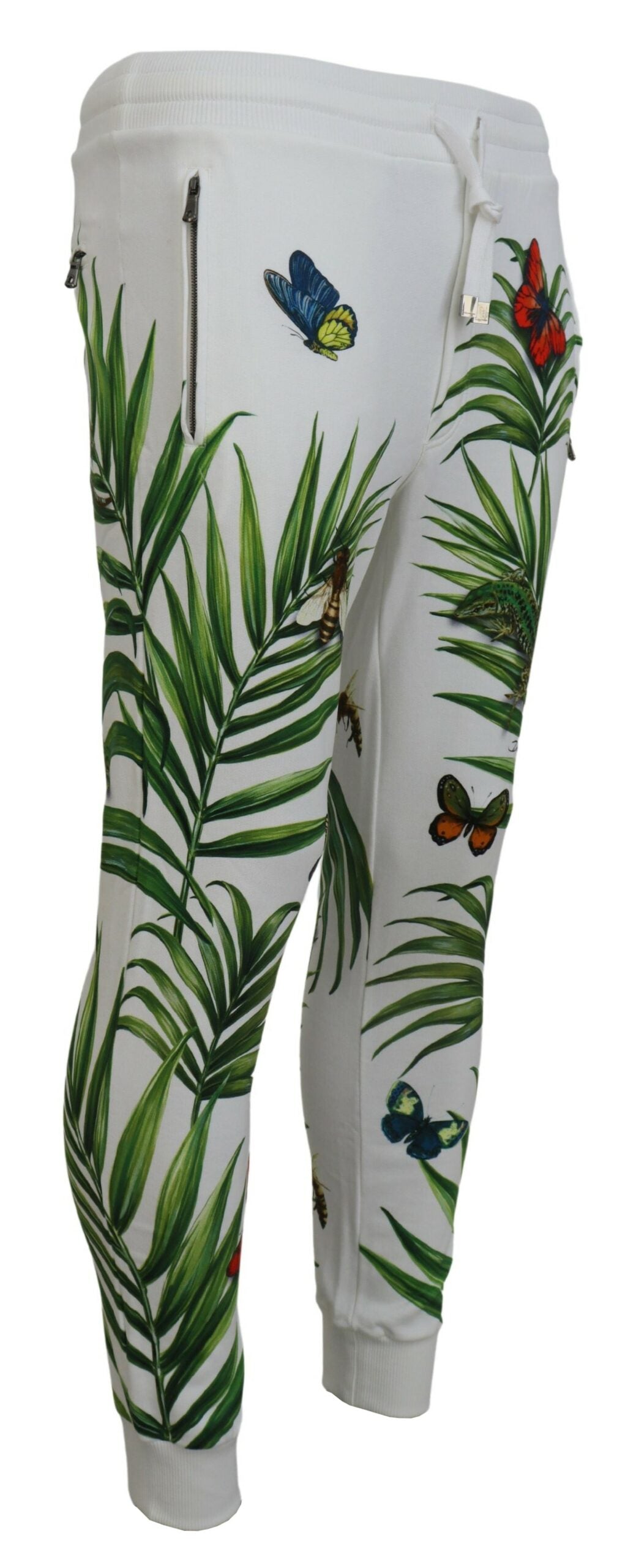 Botanical Print Cotton Joggers