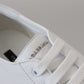 Italian Leather White Low-Top Sneakers