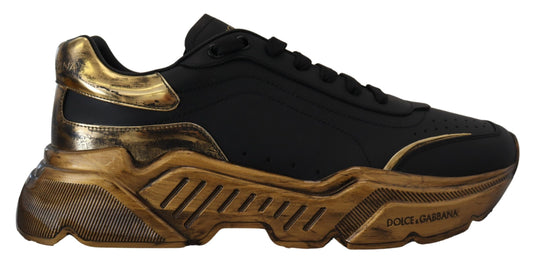 Daymaster Casual Sneakers in Black and Gold